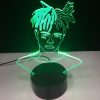 The Raper Figure 3D illusion Lamp Decoration Night Lights Jahseh Dwayne Ricardo Onfroy souvenir Gifts For 3 - XXXTentacion Store