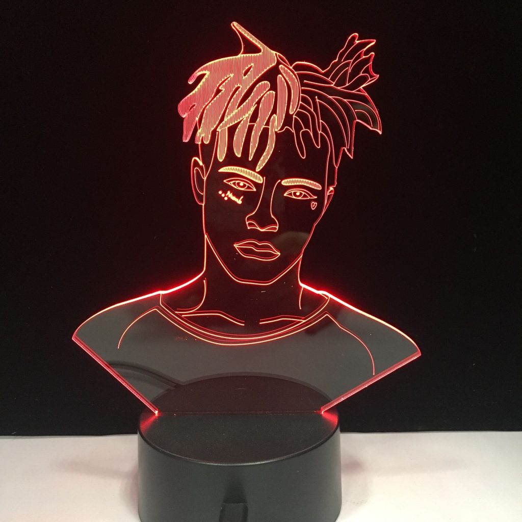 The Raper Figure 3D illusion Lamp Decoration Night Lights Jahseh Dwayne Ricardo Onfroy souvenir Gifts For 4 - XXXTentacion Store