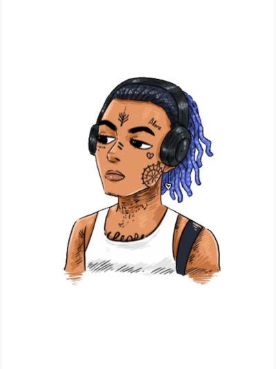 XXXTentation draw profil cartoon RIP legend Rap Emo Canvas print Official Haikyuu Merch
