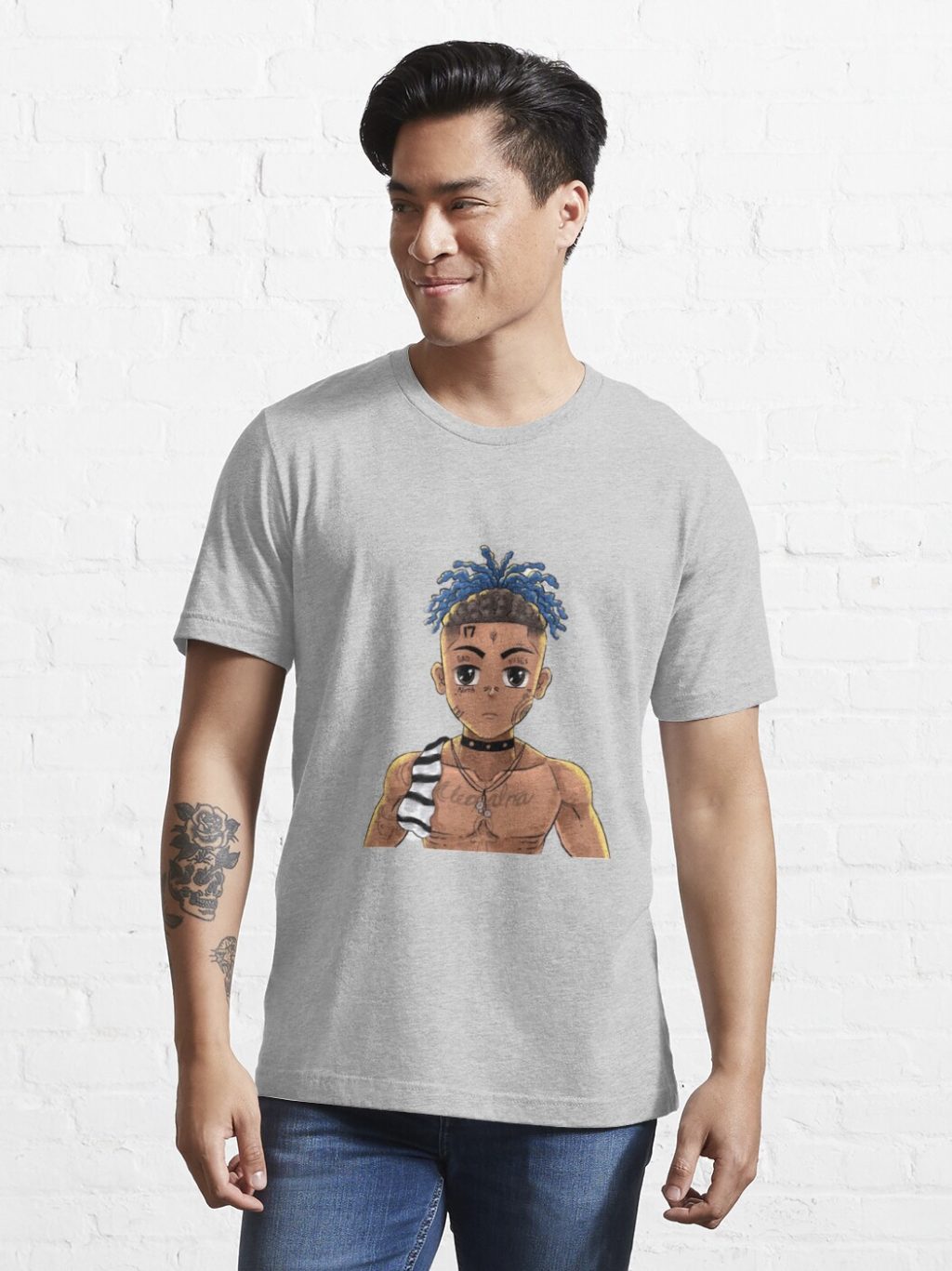 ssrcoslim fit t shirtmensheather greyfronttall three quarter2000x2000 13 - XXXTentacion Store