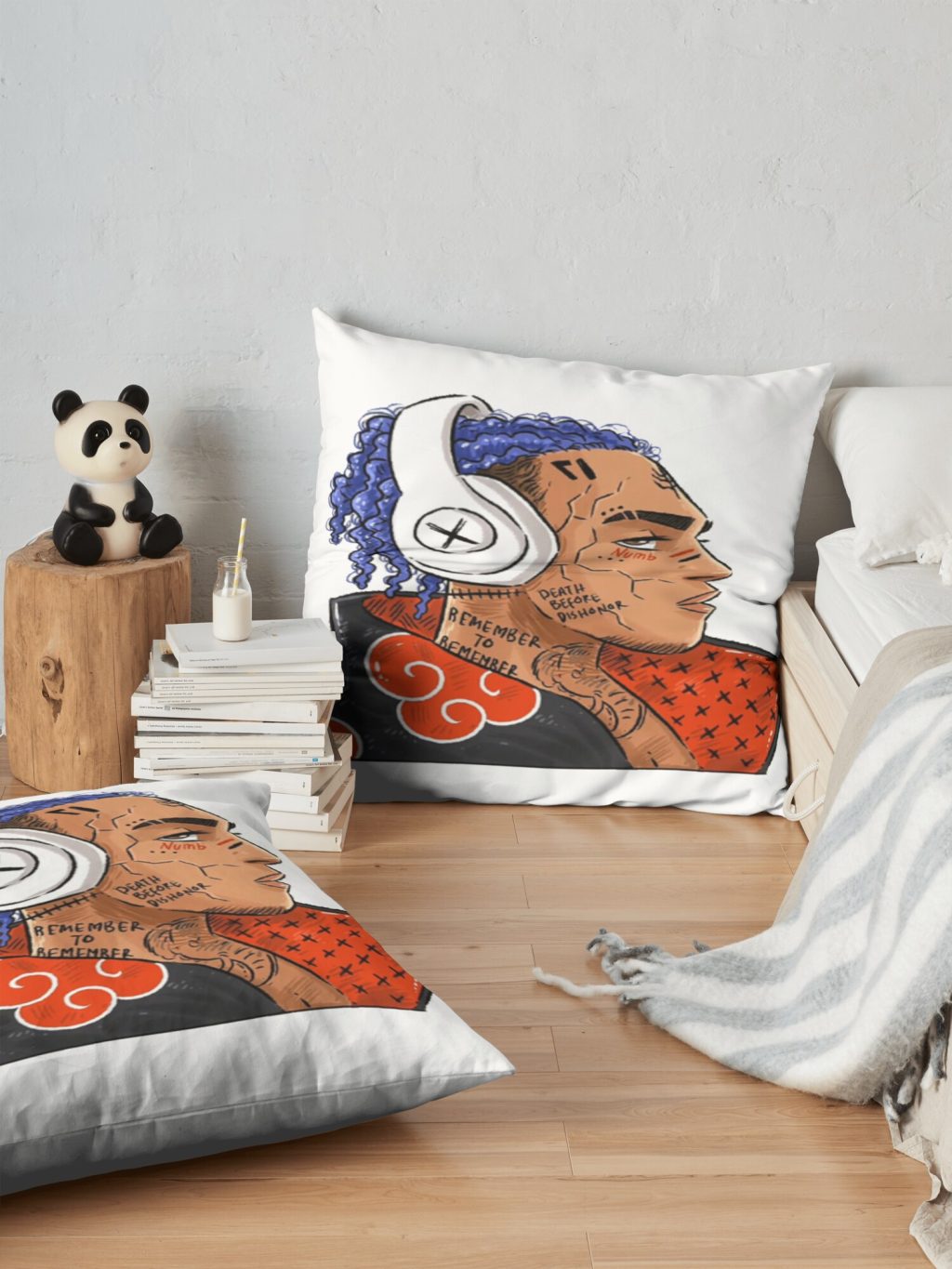 XXXTENTATION DRAW MANGA VERSION RAP RIP Throw pillow Official Haikyuu Merch