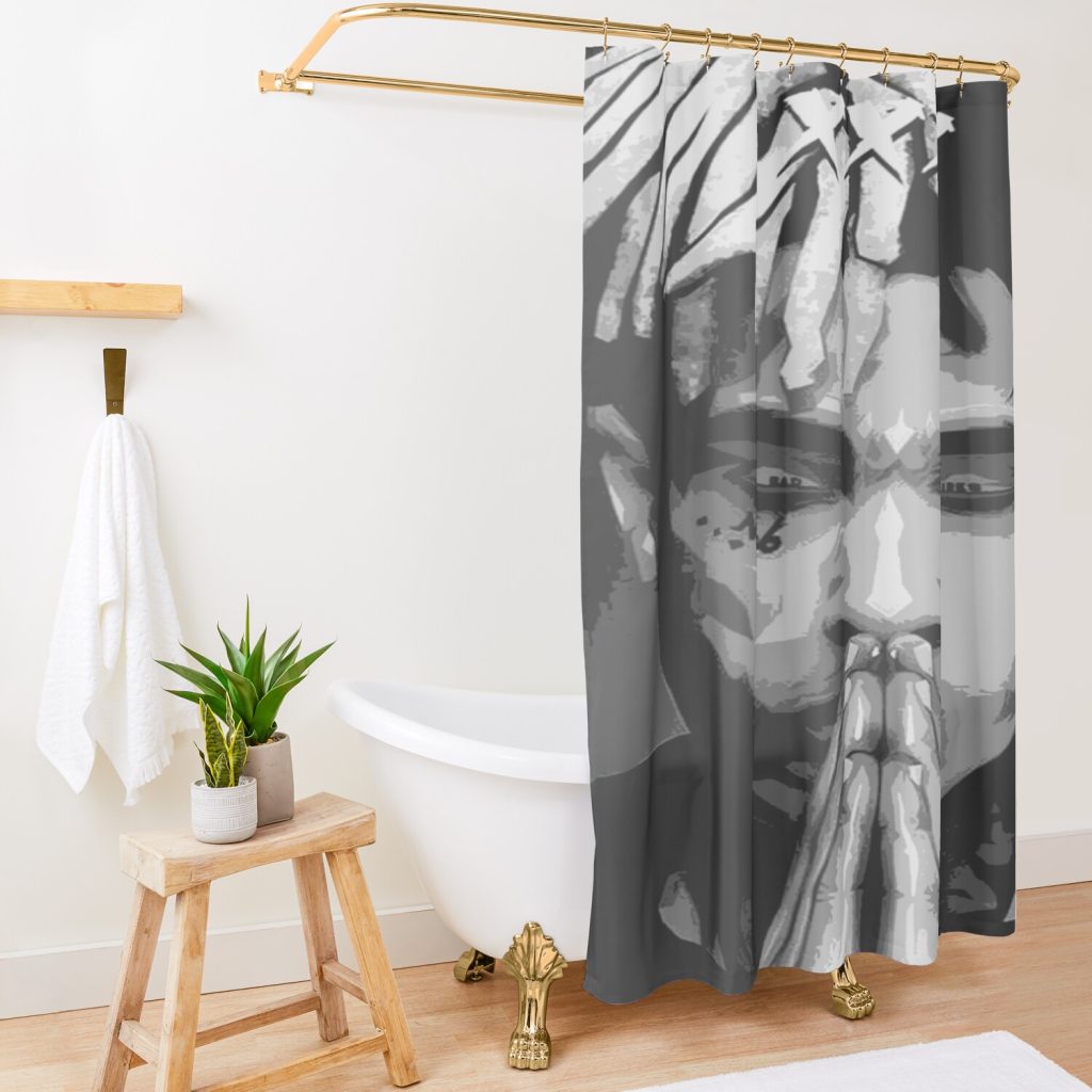 Pause and pray Shower curtain Official Haikyuu Merch