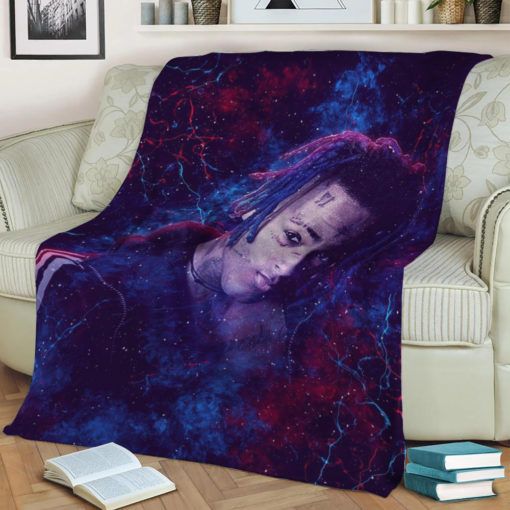 xxxtentacion galaxy fleece blanket throw blanket - XXXTentacion Store